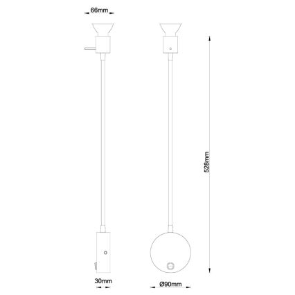 Globo - Paindlik väike lamp 1xGU10/35W/230V