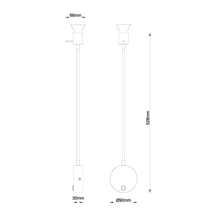 Globo - Paindlik väike lamp 1xGU10/35W/230V