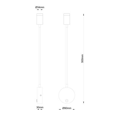 Globo - LED Paindlik väike lamp LED/3W/230V