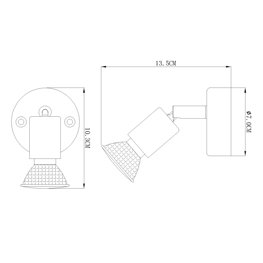 Globo - LED-kohtvalgusti seinale 1xGU10/3W/230V