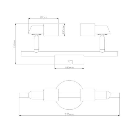 Globo - LED Kohtvalgusti 2xGU10/3W/230V