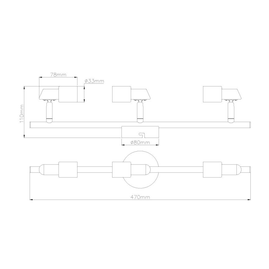 Globo - LED Kohtvalgusti 3xGU10/3W/230V