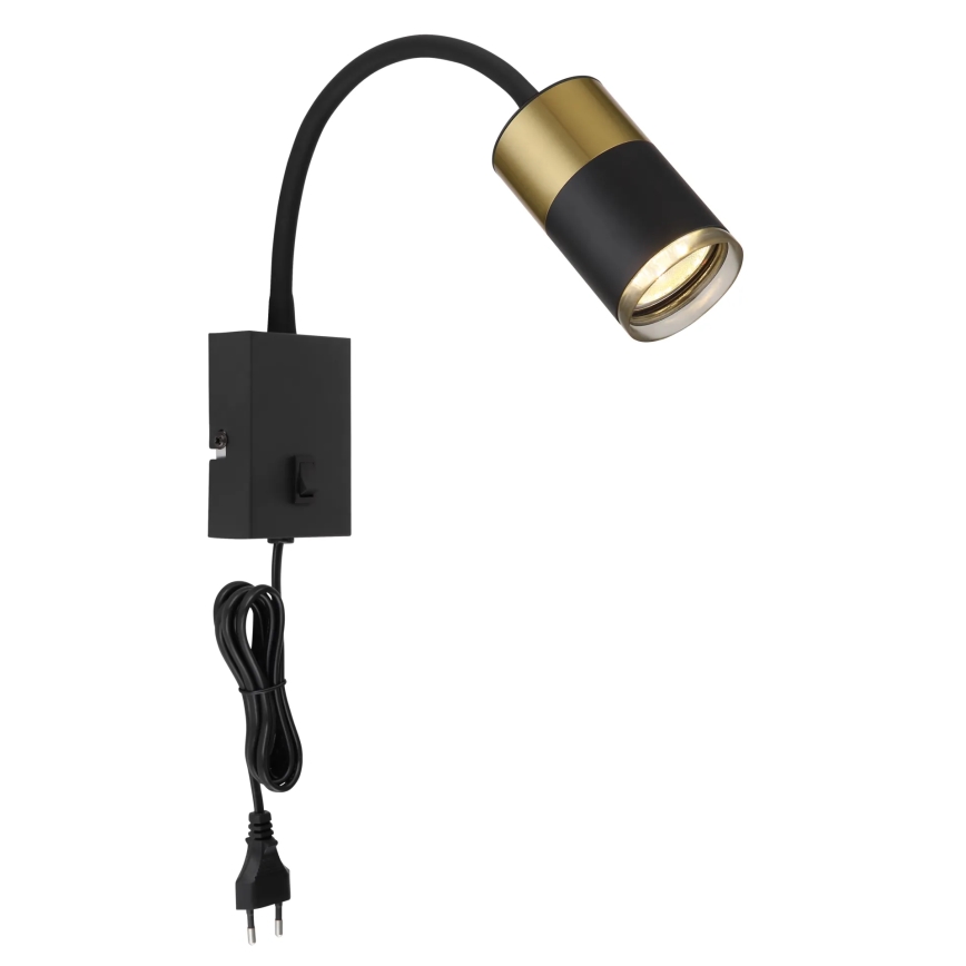 Globo - Kohtvalgusti seinale 1xGU10/25W/230V must/kuldne