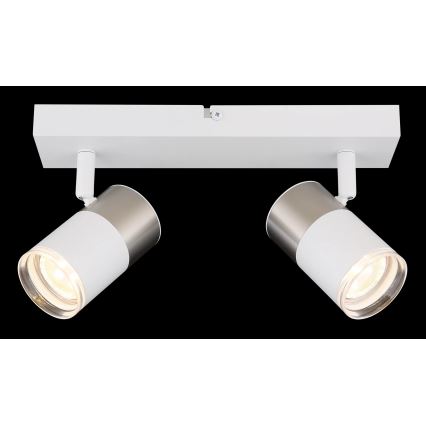 Globo - Kohtvalgusti 2xGU10/25W/230V valge/matt kroom