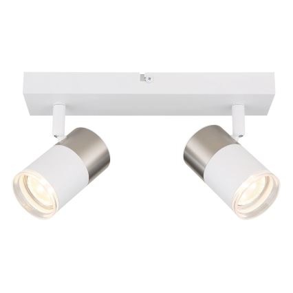 Globo - Kohtvalgusti 2xGU10/25W/230V valge/matt kroom