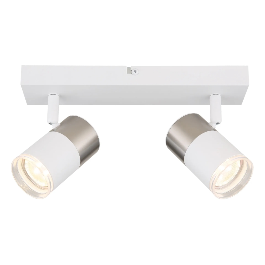 Globo - Kohtvalgusti 2xGU10/25W/230V valge/matt kroom