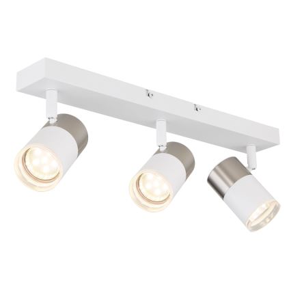 Globo - Kohtvalgusti 3xGU10/25W/230V valge/matt kroom