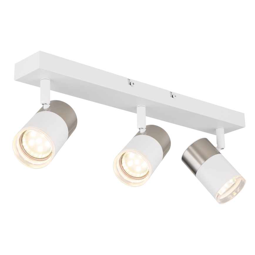 Globo - Kohtvalgusti 3xGU10/25W/230V valge/matt kroom