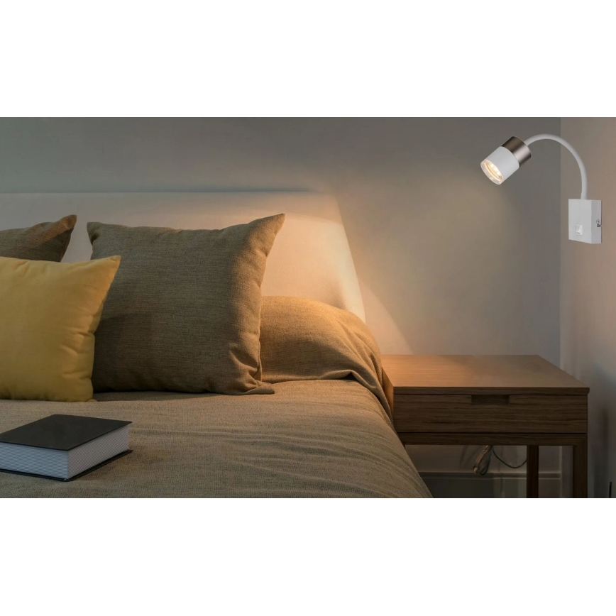 Globo - Kohtvalgusti seinale 1xGU10/25W/230V valge/matt kroom