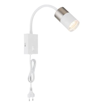 Globo - Kohtvalgusti seinale 1xGU10/25W/230V valge/matt kroom