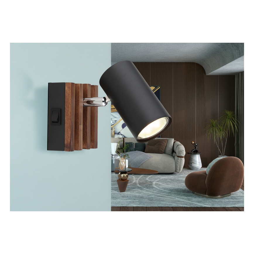 Globo - Kohtvalgusti seinale 1xGU10/25W/230V must