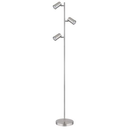 Globo - Põrandalamp 3xGU10/5W/230V matt kroom