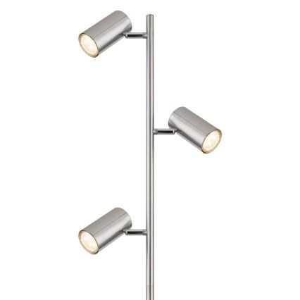 Globo - Põrandalamp 3xGU10/5W/230V matt kroom