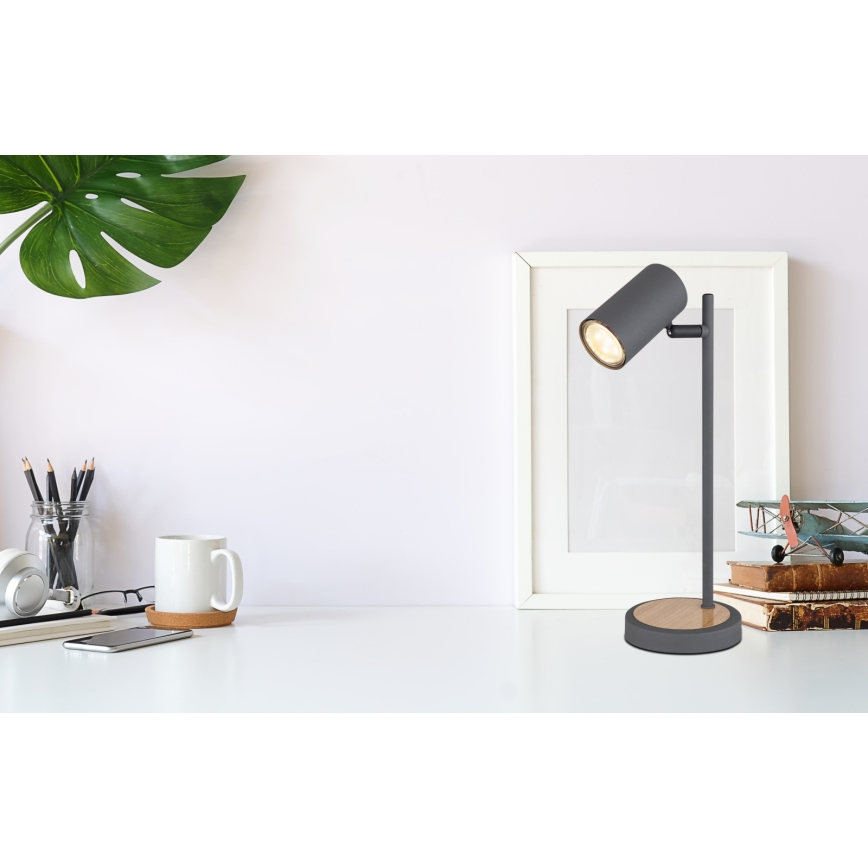 Globo - Laualamp 1xGU10/5W/230V hall/pruun