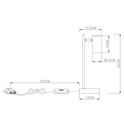 Globo - Laualamp 1xGU10/5W/230V hall/pruun