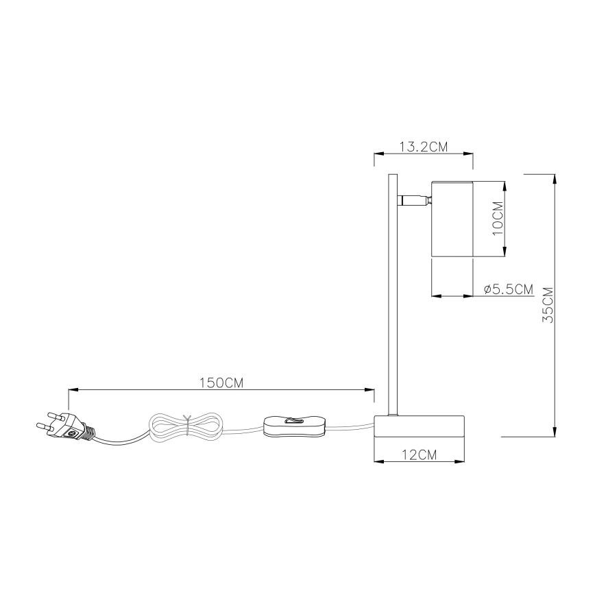 Globo - Laualamp 1xGU10/5W/230V hall/pruun