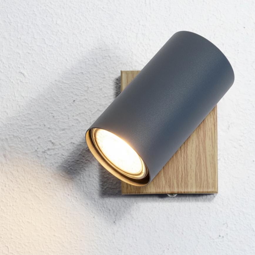 Globo - Kohtvalgusti seinale 1xGU10/25W/230V hall/pruun