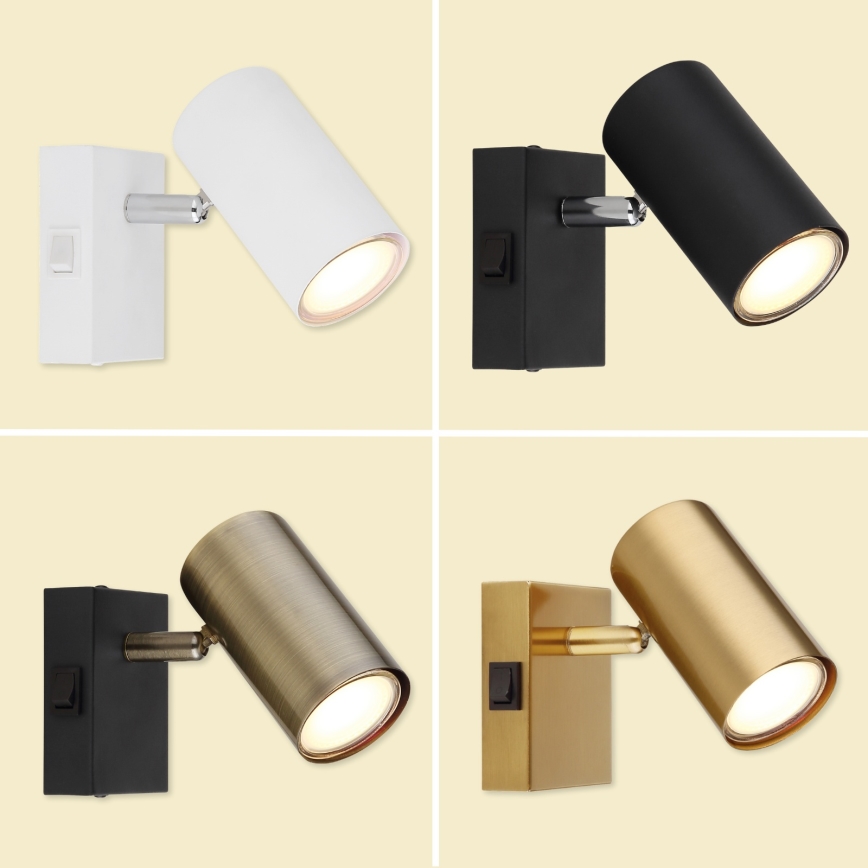 Globo - Kohtvalgusti seinale 1xGU10/25W/230V hall/pruun