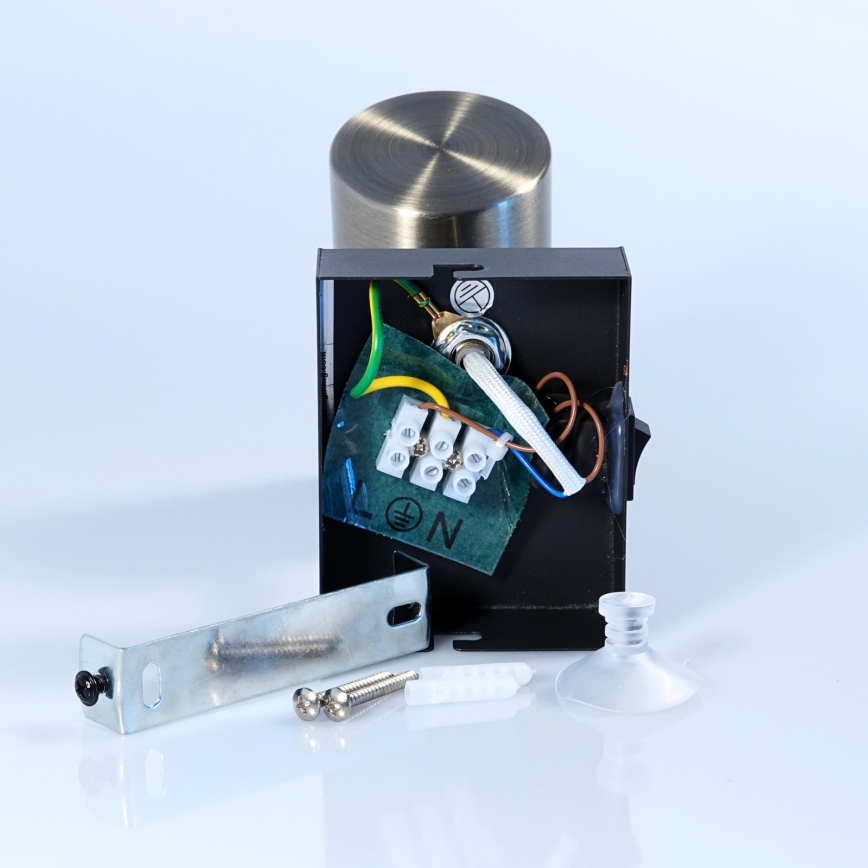 Globo - Kohtvalgusti seinale 1xGU10/25W/230V must/messing