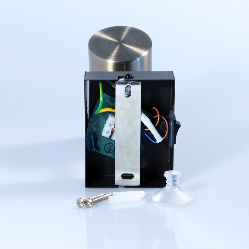 Globo - Kohtvalgusti seinale 1xGU10/25W/230V must/messing