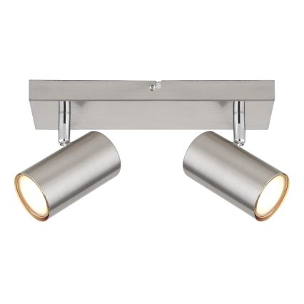 Globo - Kohtvalgusti 2xGU10/25W/230V matt kroom