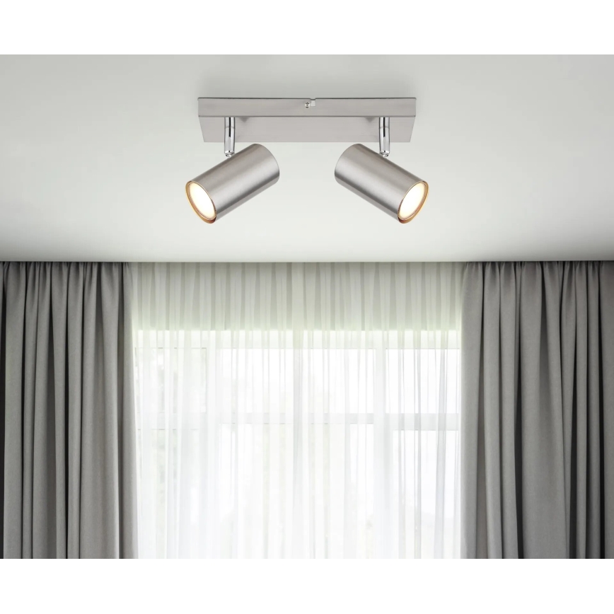 Globo - Spottvalgusti 2xGU10/35W/230V mattkroom