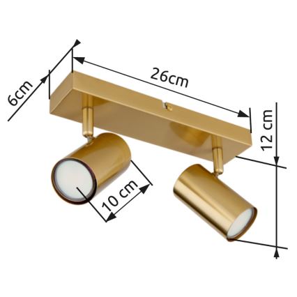 Globo - Kohtvalgusti 2xGU10/35W/230V kuldne