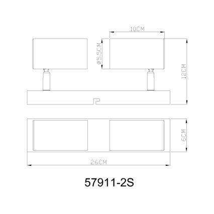 Globo - Kohtvalgusti 2xGU10/25W/230V