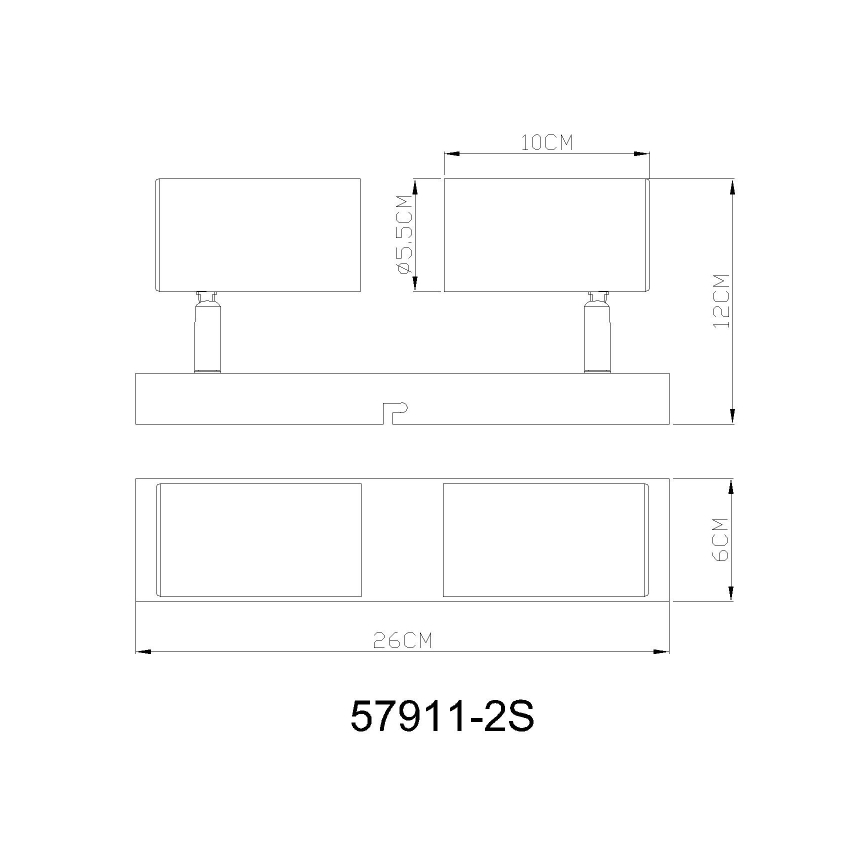 Globo - Kohtvalgusti 2xGU10/25W/230V