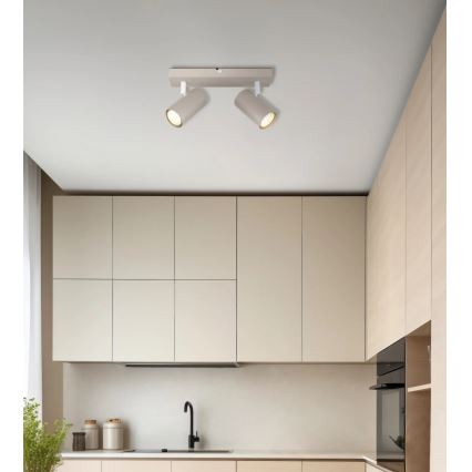 Globo - Beež spottvalgusti 2xGU10/35W/230V