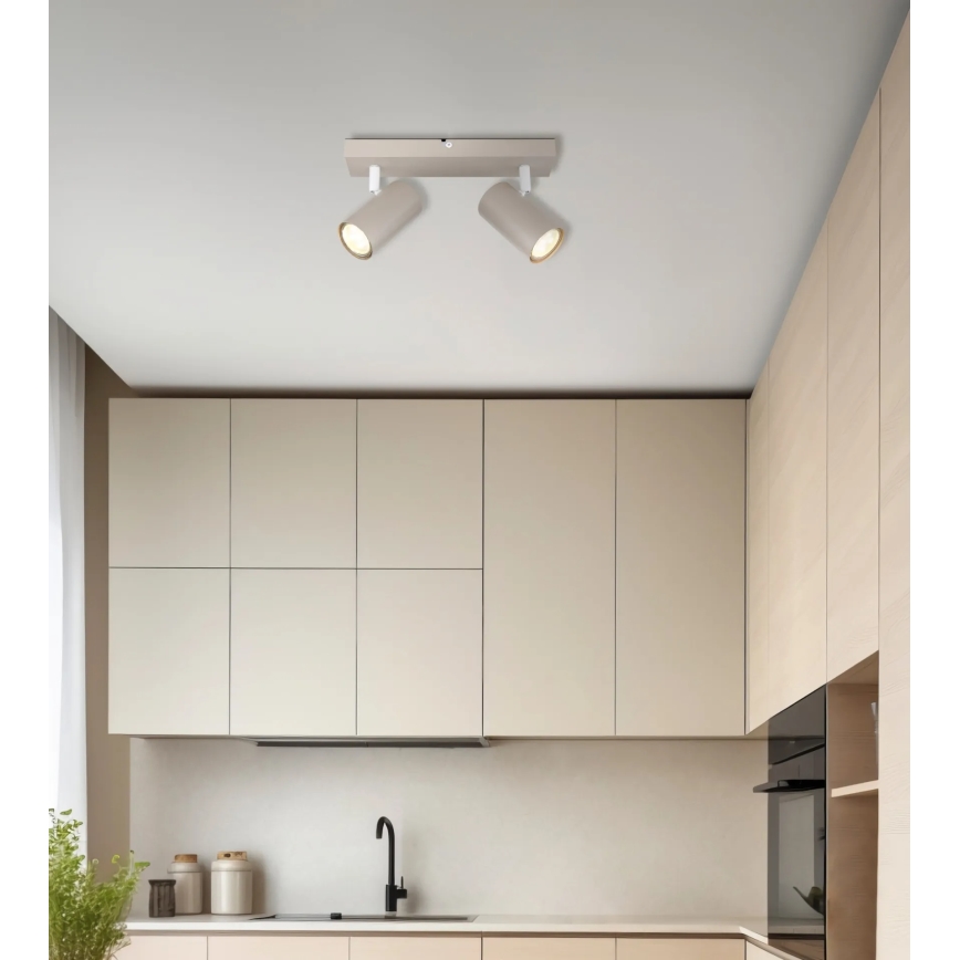 Globo - Beež spottvalgusti 2xGU10/35W/230V