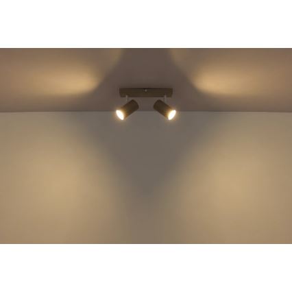 Globo - Beež spottvalgusti 2xGU10/35W/230V