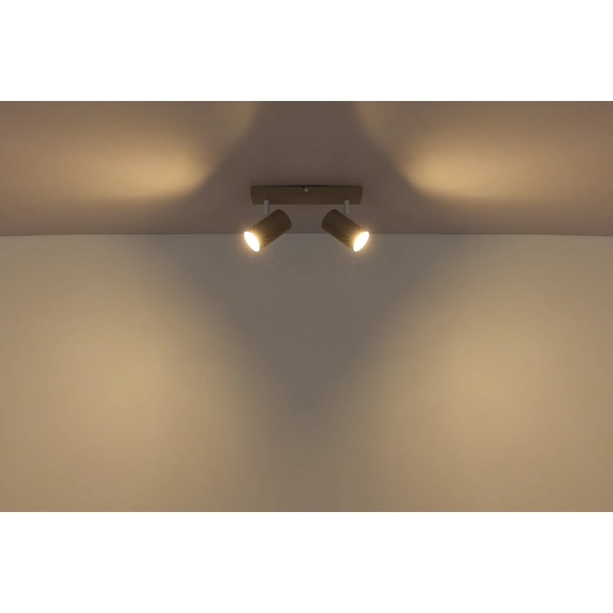 Globo - Beež spottvalgusti 2xGU10/35W/230V