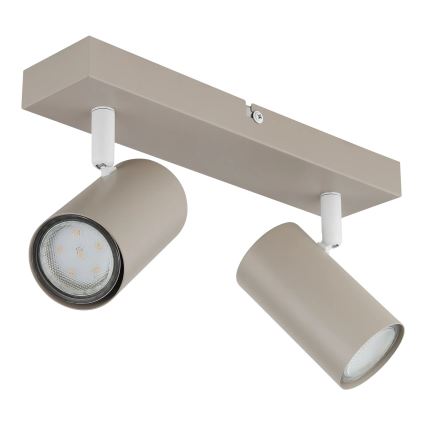 Globo - Beež spottvalgusti 2xGU10/35W/230V