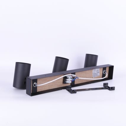 Globo - Kohtvalgusti 3xGU10/35W/230V must/pruun