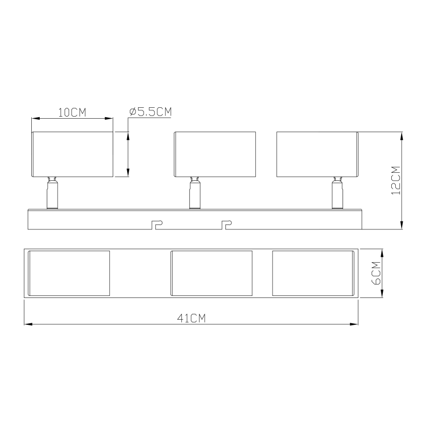 Globo - Kohtvalgusti 3xGU10/35W/230V hall/pruun