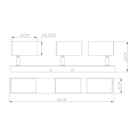 Globo - Kohtvalgusti 3xGU10/25W/230V oranž