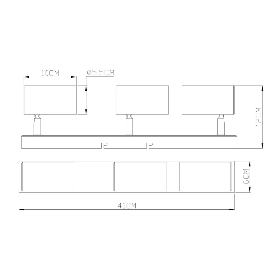 Globo - Kohtvalgusti 3xGU10/25W/230V oranž