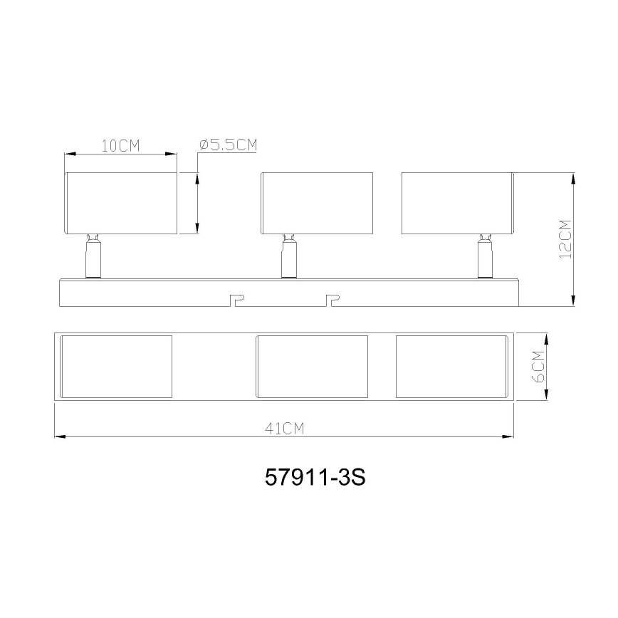 Globo - Kohtvalgusti 3xGU10/25W/230V