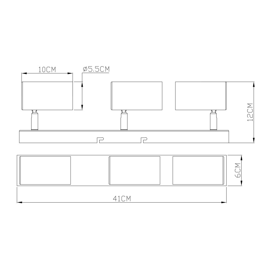 Globo - Kohtvalgusti 3xGU10/35W/230V valge