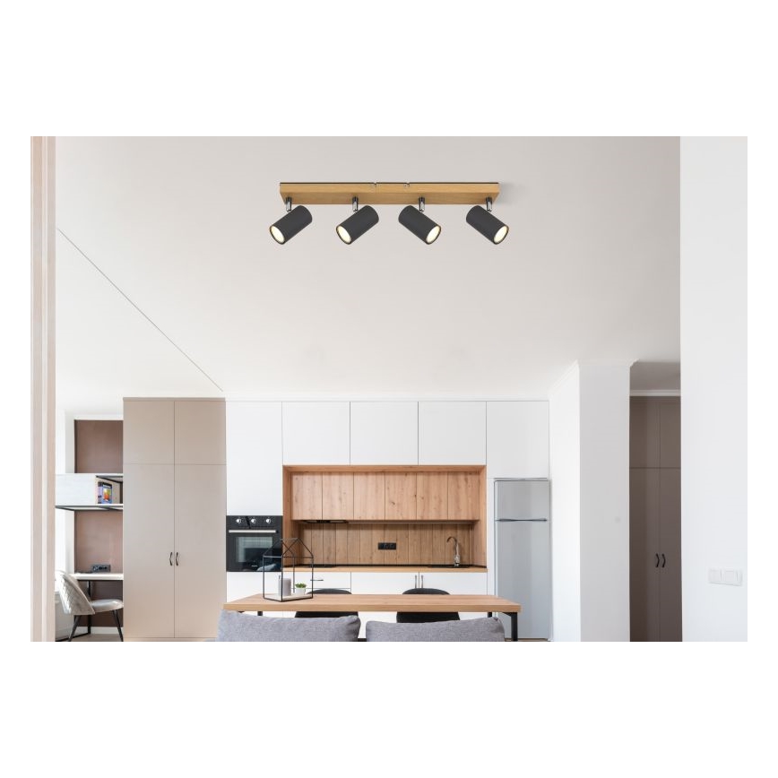 Globo - Kohtvalgusti 4xGU10/35W/230V hall/pruun