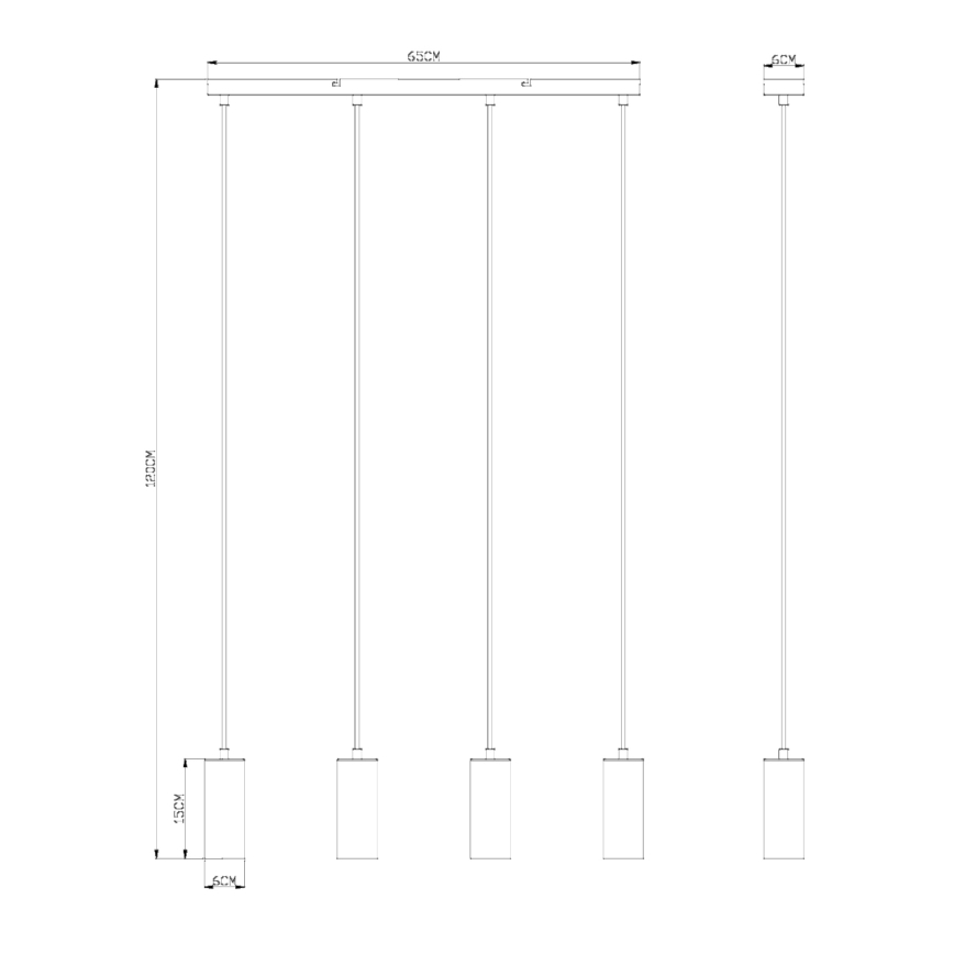 Globo - Lühter 4xGU10/35W/230V valge