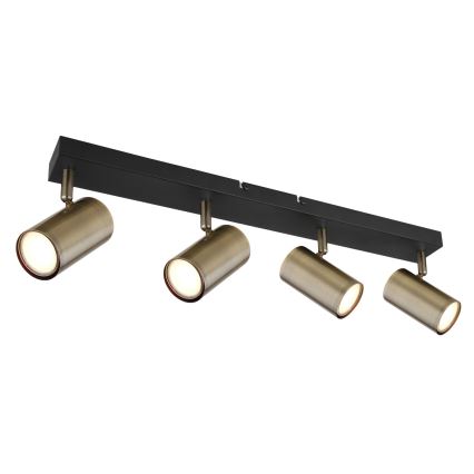 Globo - Kohtvalgusti 4xGU10/35W/230V must/messing