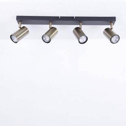 Globo - Kohtvalgusti 4xGU10/35W/230V must/messing