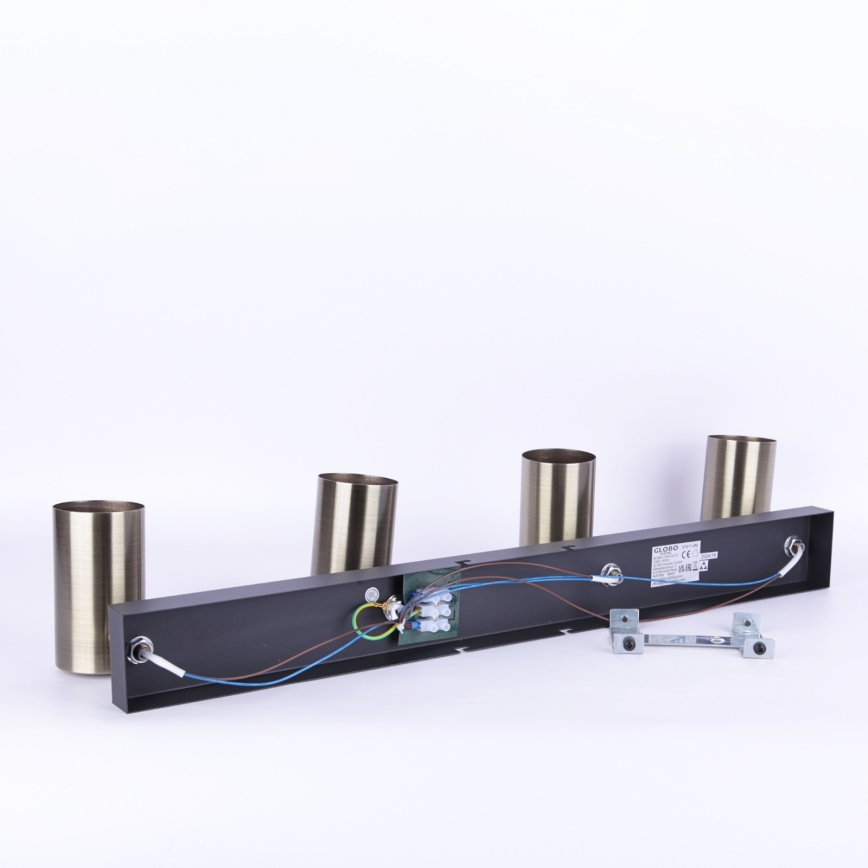 Globo - Kohtvalgusti 4xGU10/35W/230V must/messing