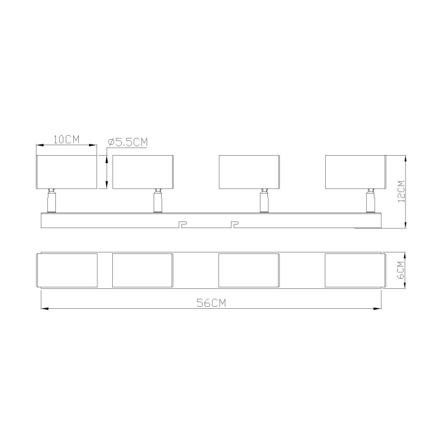 Globo - Kohtvalgusti 4xGU10/35W/230V oranž