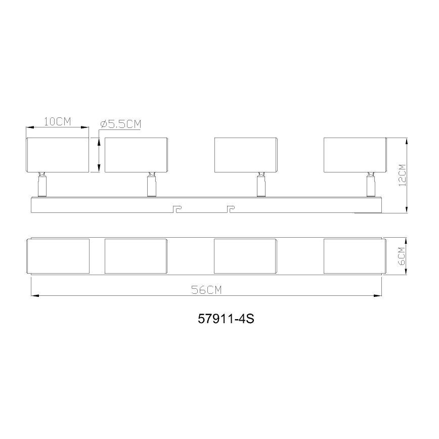 Globo - Spottvalgusti 4xGU10/35W/230V