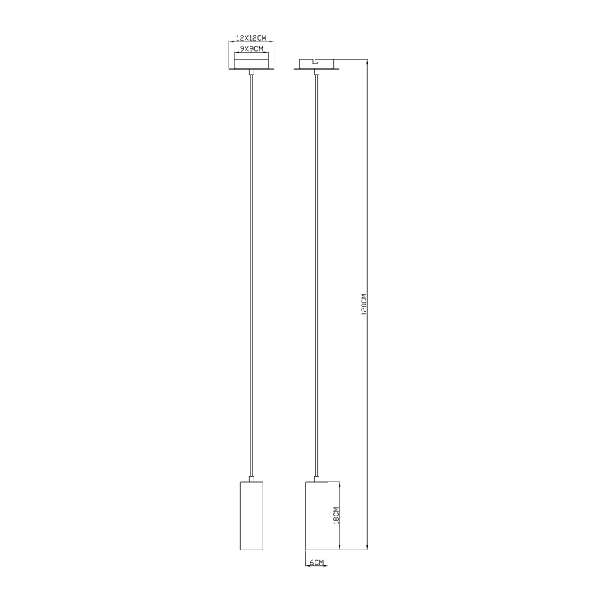 Globo - Lühter 1xGU10/35W/230V must