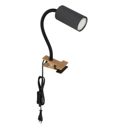Globo - Paindlik lamp klambriga 1xGU10/25W/230V hall/pruun
