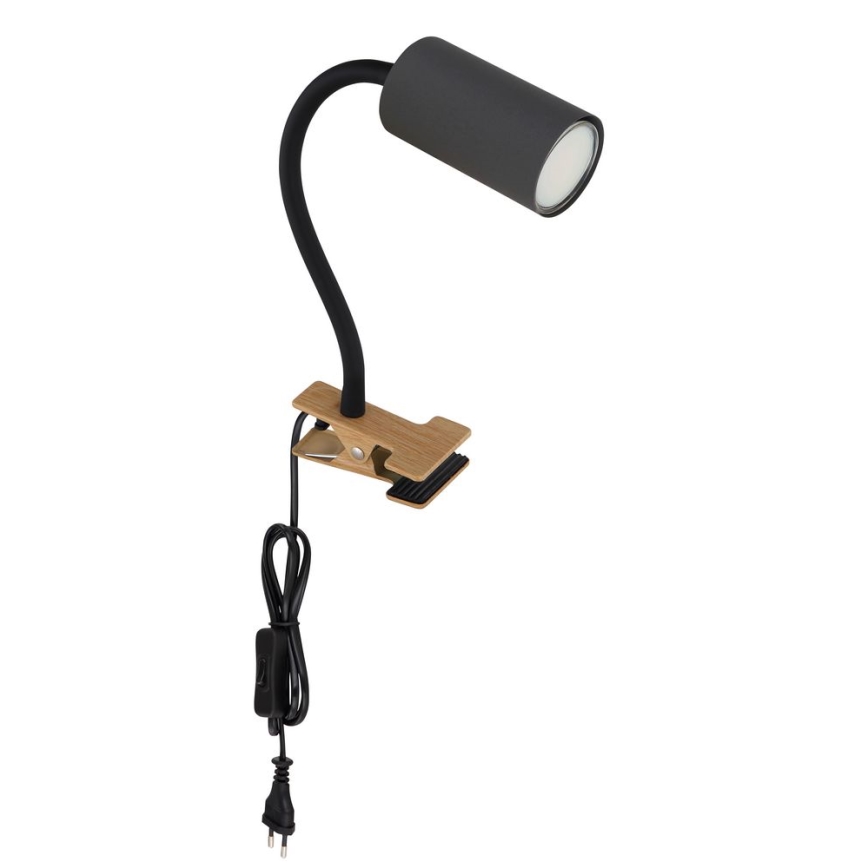 Globo - Paindlik lamp klambriga 1xGU10/25W/230V hall/pruun